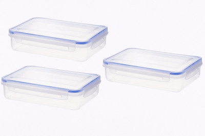 Flipkart SmartBuy Plastic Grocery Container  - 1100 ml(Pack of 3, White)