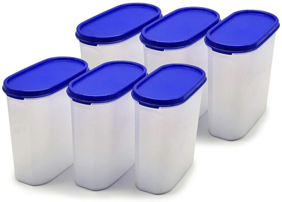 SEQUENCE Plastic Grocery Container  - 1500 ml(Pack of 6, Blue)