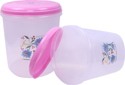 KUBER INDUSTRIES Plastic Grocery Container  - 5000 ml(Pack of 2, Pink)