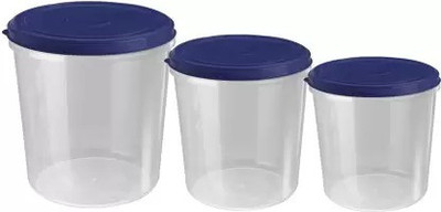 SIDDHESHWAR TRADING Plastic Grocery Container  - 5 L, 7.5 L, 10 L(Pack of 3, Blue)