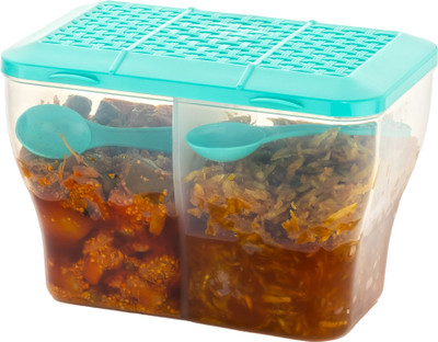 MAGICSPOON Polypropylene Pickle Jar  - 2000 ml(Blue, Multicolor)