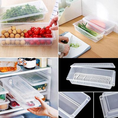 KHISKOLI Plastic Fridge Container  - 1500 ml(Pack of 2, Clear)