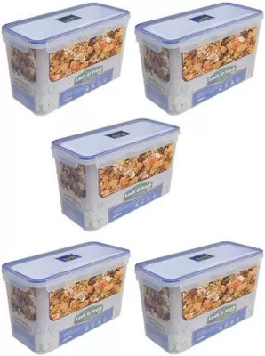 SIDDHESHWAR TRADING Plastic Utility Container  - 3800 ml(Pack of 5, White)