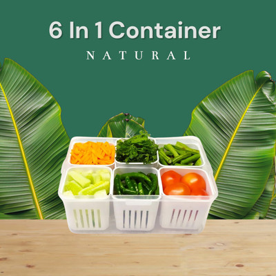 Skybliss Plastic Fridge Container  - 2.4 L(White)
