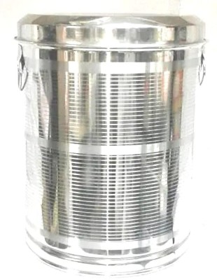 Lucky Steel Grocery Container  - 10 L(Silver)