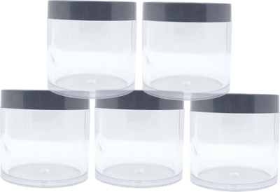 PrismaPac Plastic Utility Container  - 100 g(Pack of 5, Clear, Black)