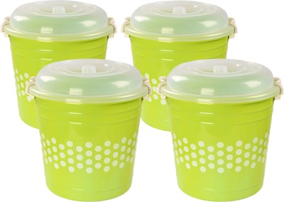 KUBER INDUSTRIES Plastic Grocery Container  - 16 L(Pack of 4, Green)