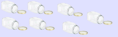 1st Time Glass Utility Container  - 400 ml(Pack of 7, Clear)