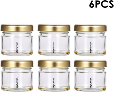 SkyFurnish Glass Utility Container  - 20 ml(Pack of 6, Clear)