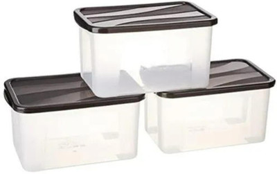 UNDERZONE Plastic Grocery Container  - 2000 ml(Pack of 3, Clear)