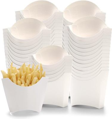 Aakriti Paper Utility Container  - 200 ml(Pack of 50, White)