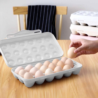HomeFast Plastic Fridge Container  - 1.6 dozen(Grey)