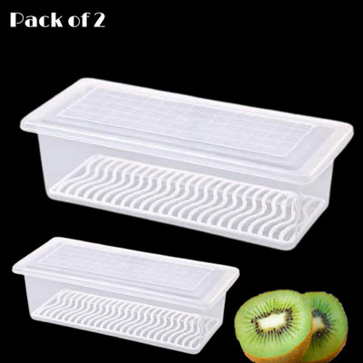 Ecodex Plastic Fridge Container  - 1500 ml(Pack of 5, Clear)