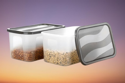 ADMONITION Plastic Bread Container  - 2000 ml(Pack of 2, Brown)