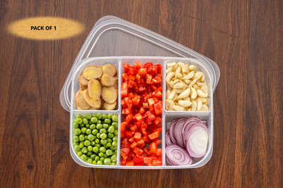 BELLERBIRD Plastic Fridge Container  - 1500 ml(Clear)