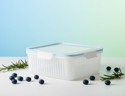 Twimish Plastic Fridge Container  - 2200 ml(White)