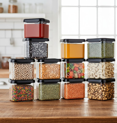 TENIDO Plastic Grocery Container  - 500 ml(Pack of 12, Transparent)