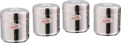 JAGGERY Stainless Steel Grocery Container  - 150 ml(Pack of 4, Silver)