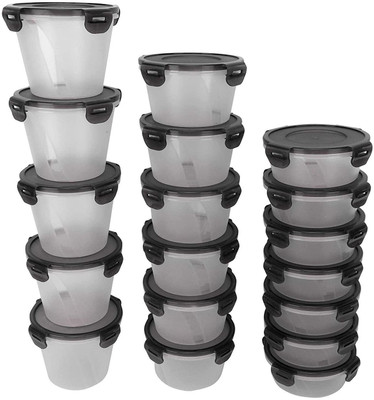 Cutting EDGE Polypropylene Utility Container  - 1000 ml, 750 ml, 500 ml(Pack of 18, Black)