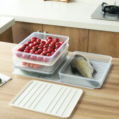 SMART SEAL Plastic Fridge Container  - 2500 ml, 1200 ml, 1200 ml(Pack of 3, Grey)