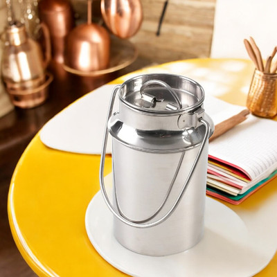Bravity Steel Milk Container  - 500 ml(Silver)