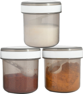 KUBER INDUSTRIES Plastic Grocery Container  - 350 ml(Pack of 3, Grey)