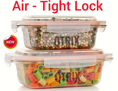 forsel Plastic Grocery Container  - 1300 ml, 800 ml(Pack of 2, Multicolor)