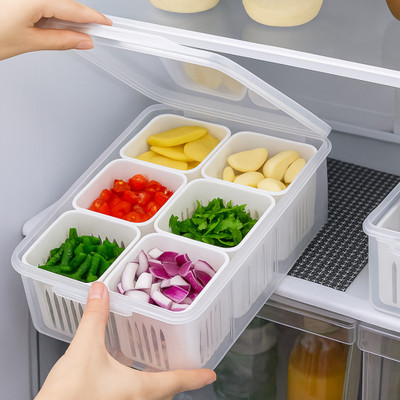 Wishtaara Plastic Fridge Container  - 2200 ml(White)