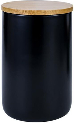 KUBER INDUSTRIES Ceramic Utility Container  - 1000 ml(Black)