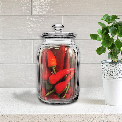 Star Work Glass Grocery Container  - 1500 ml(Clear)