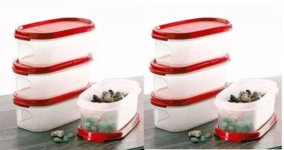 TUPPERWARE Plastic Utility Container  - 500 ml(Pack of 8, Red)