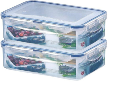 Veeram Plastic Grocery Container  - 1600 ml(Pack of 2, Transparent)
