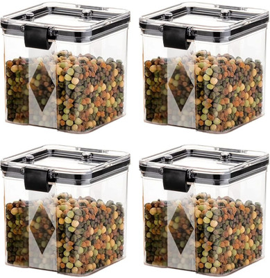 PESCA Plastic Grocery Container  - 700 ml(Pack of 4, Transparent)