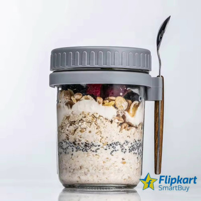 Flipkart SmartBuy Glass Utility Container  - 350 ml(Grey)