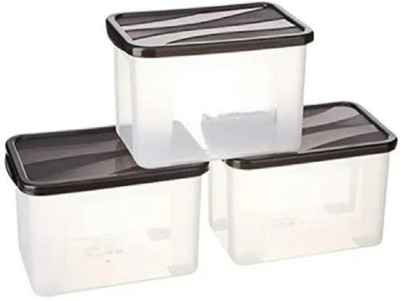 UNDERZONE Plastic Grocery Container  - 2000 ml(Pack of 3, Clear)