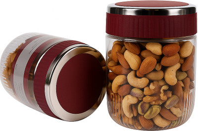 DAYASA Plastic Tea Coffee & Sugar Container  - 300 ml(Pack of 2, Brown)