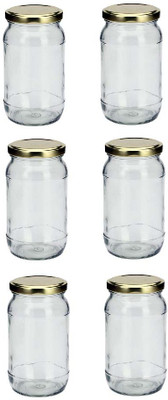 AFAST Glass Grocery Container  - 200 ml(Pack of 6, Clear)