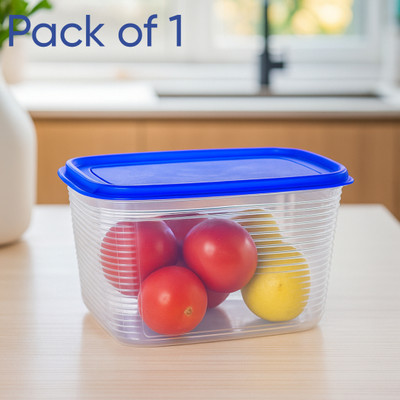 Crackle Plastic Fridge Container  - 1800 ml(Blue)
