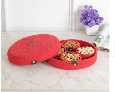 Hetvik home decor Polypropylene Grocery Container  - 200 ml(Red)