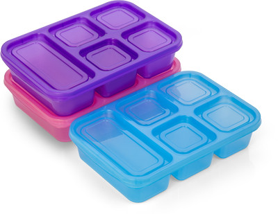 2Mech Plastic Grocery Container  - 1000 ml(Pack of 3, Multicolor)