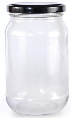 1st Time Glass Cookie Jar  - 500 ml(Pack of 6, Clear)