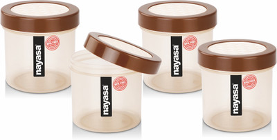 NAYASA Plastic Grocery Container  - 250 ml(Pack of 4, Brown)