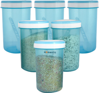 HOMESTIC by Kuber Industries Plastic Utility Container  - 2000 ml(Pack of 6, Blue)