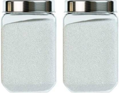 Femora Glass Utility Container  - 1550 ml(Pack of 2, Clear)