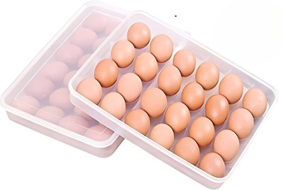 Jinila Plastic Egg Container  - 2 dozen(Pack of 2, Clear)