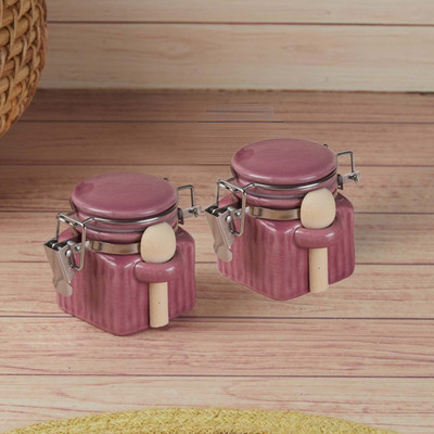 Kookee Ceramic Utility Container  - 100 ml(Pink)