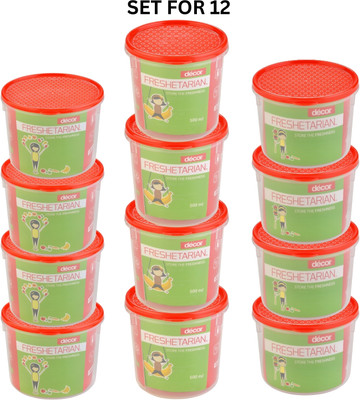 Décor Plastic Utility Container  - 500 ml(Pack of 12, Clear)