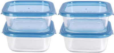 Cutting EDGE Glass Utility Container  - 350 ml(Pack of 4, Blue)