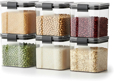 Gerimic Plastic Grocery Container  - 730 ml(Pack of 6, Transparent)
