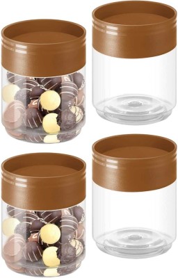 MILTON Plastic Grocery Container  - 500 ml(Pack of 4, Brown)